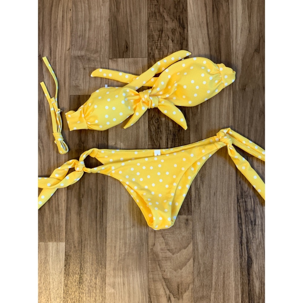 Yellow polka dot bikini